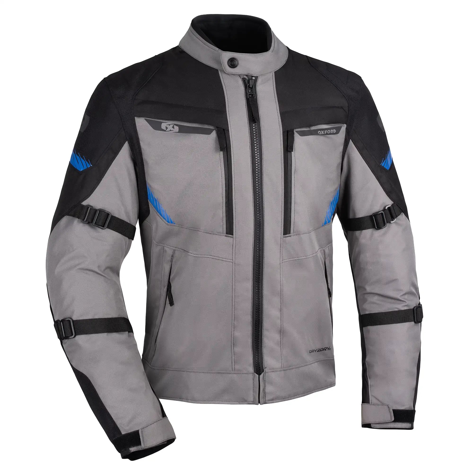 Oxford Toronto 1.0 D2D Textile Jacket Black / Grey / Blue FREE UK Delivery, FREE 365 Day Returns | Moto Central