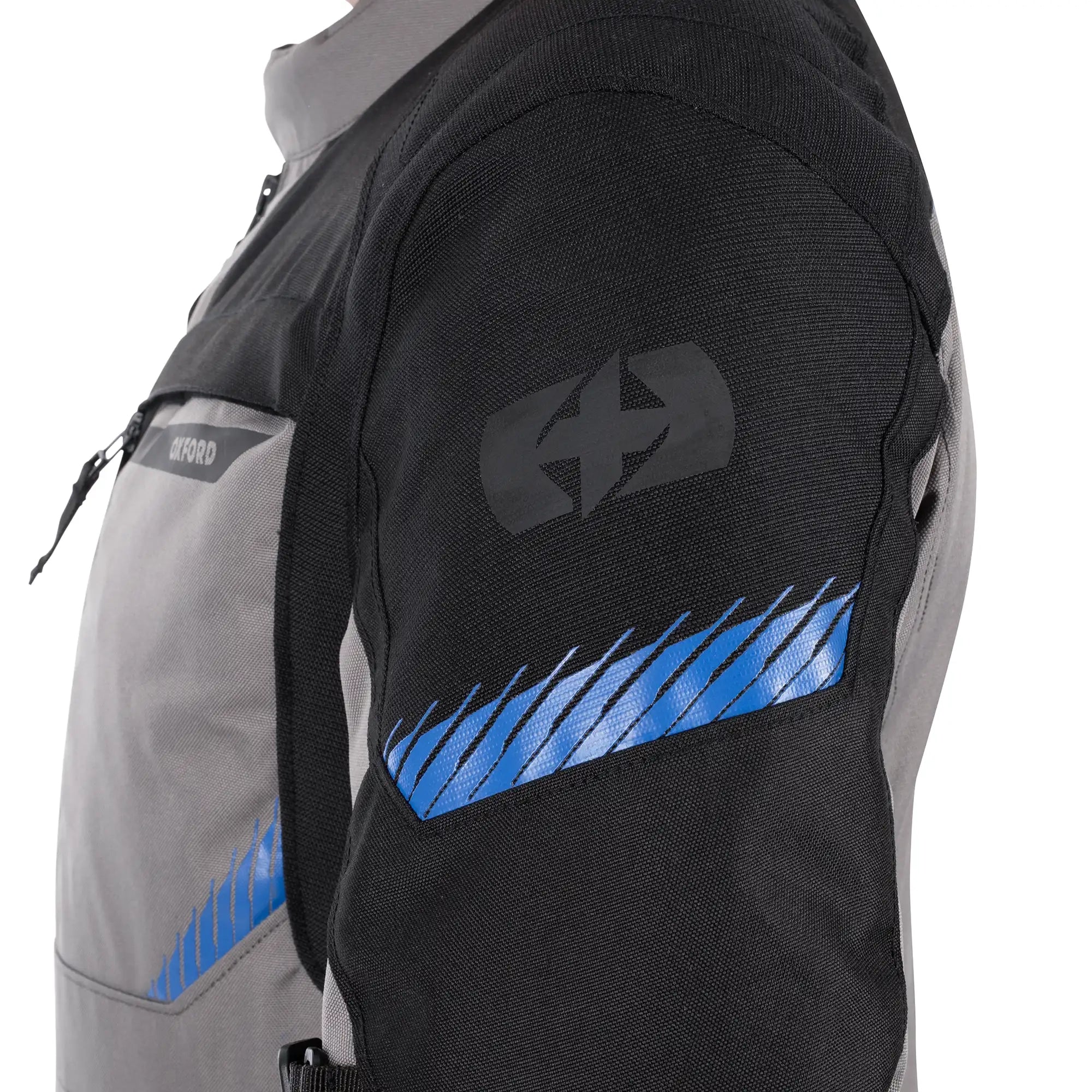 Oxford Toronto 1.0 D2D Textile Jacket Black / Grey / Blue FREE UK Delivery, FREE 365 Day Returns | Moto Central