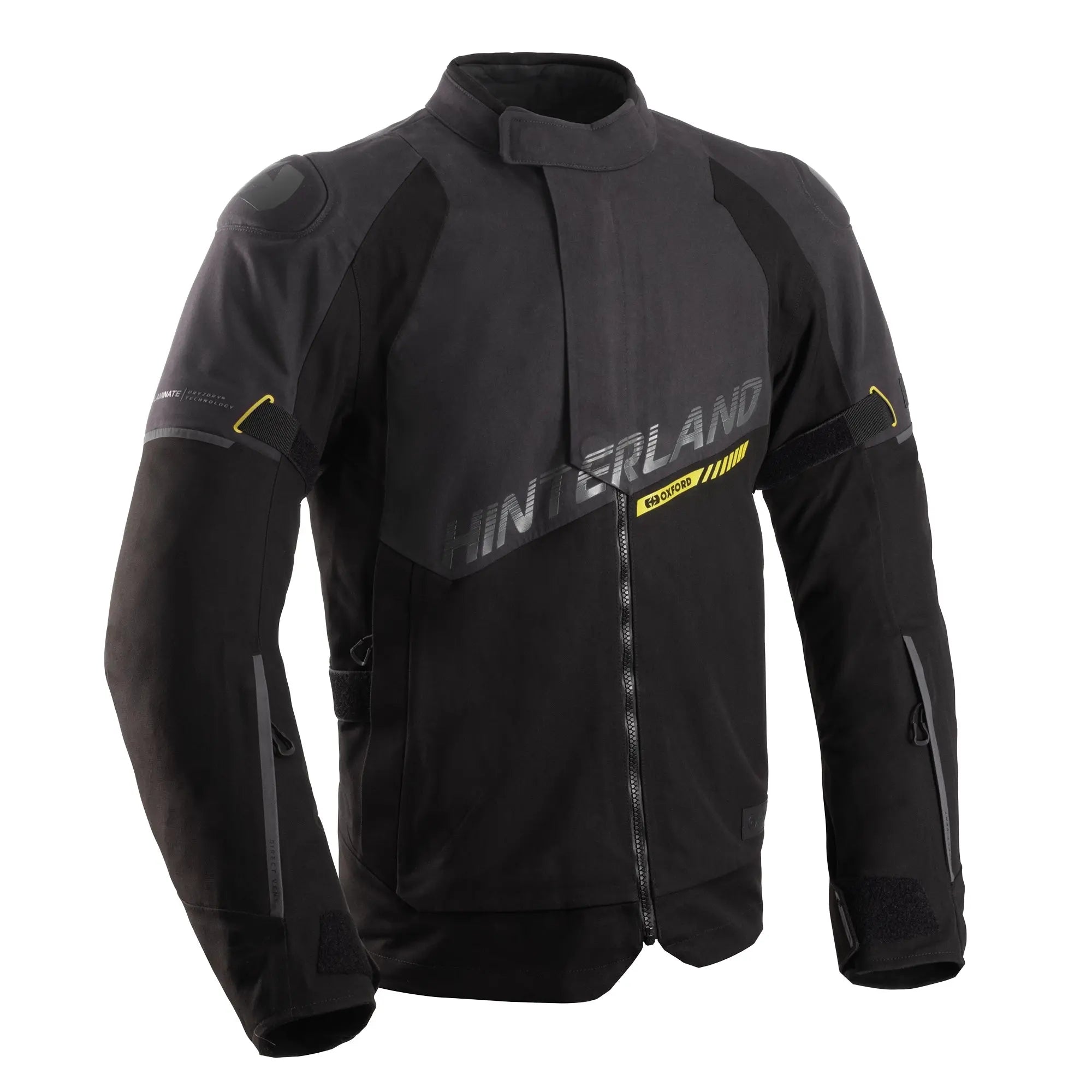 Oxford Hinterland 2.0 Textile Jacket Black / Grey / Fluo Yellow FREE UK Delivery, FREE 365 Day Returns | Moto Central