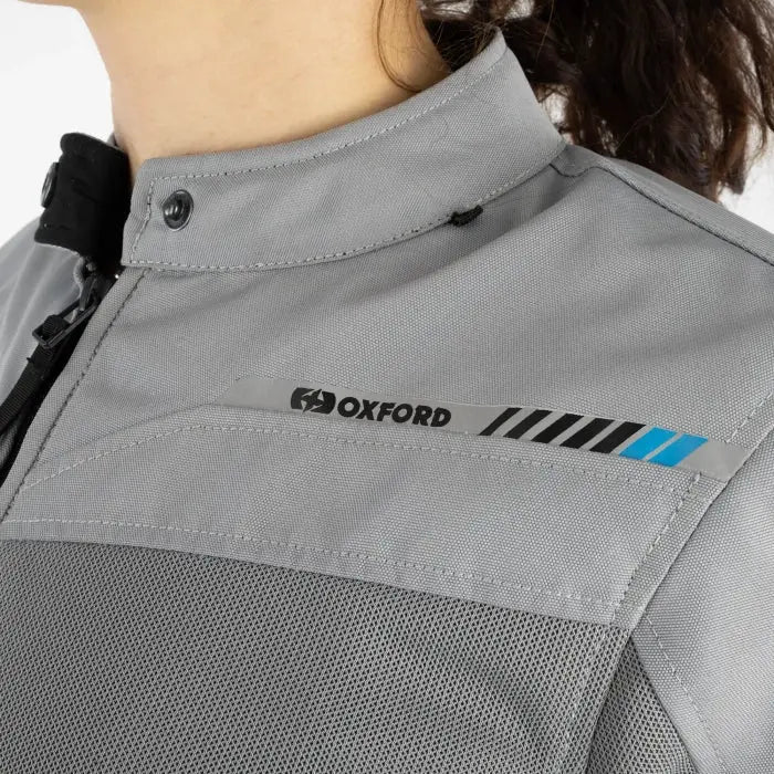 Oxford Arizona 2.0 Air Ladies Textile Jacket Grey FREE UK Delivery, FREE 365 Day Returns | Moto Central