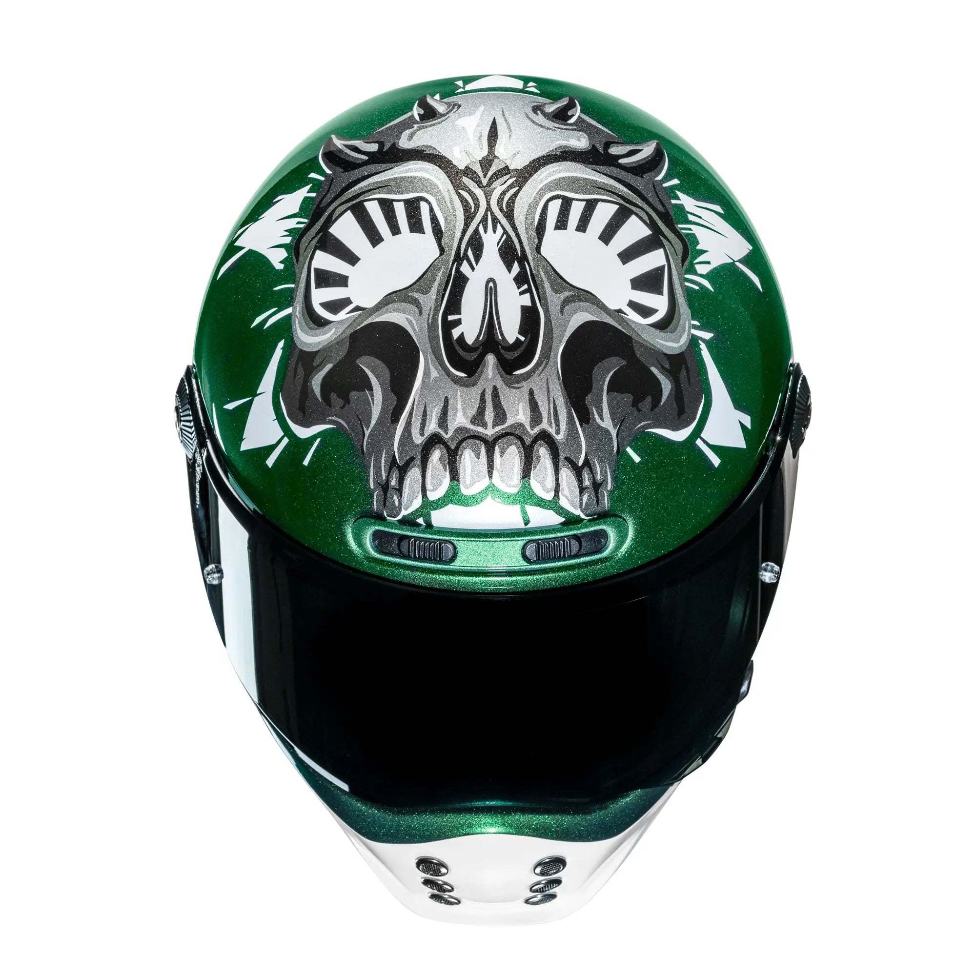 HJC V10 Crania MC4 Green - FREE UK Shipping, FREE 365 Day Returns | Moto Central