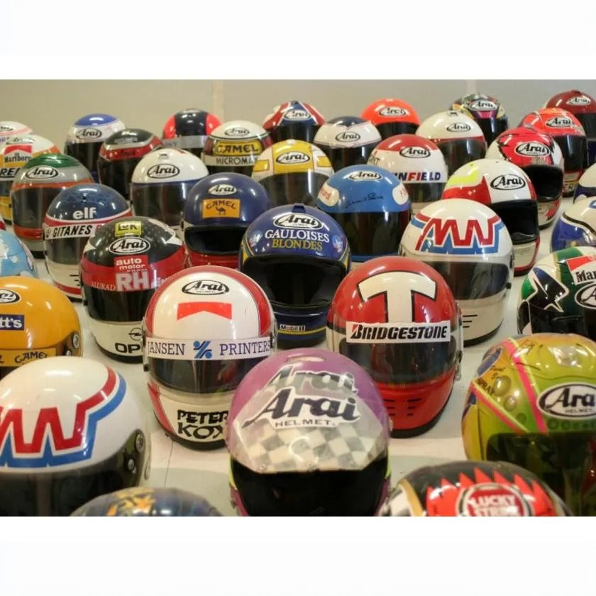 arai car racing helmets uk GPV-R Helmet (SA2025) White / M A redesigned shell with a lowered visor pivot point creates a smoother Arai Helmets  Why They