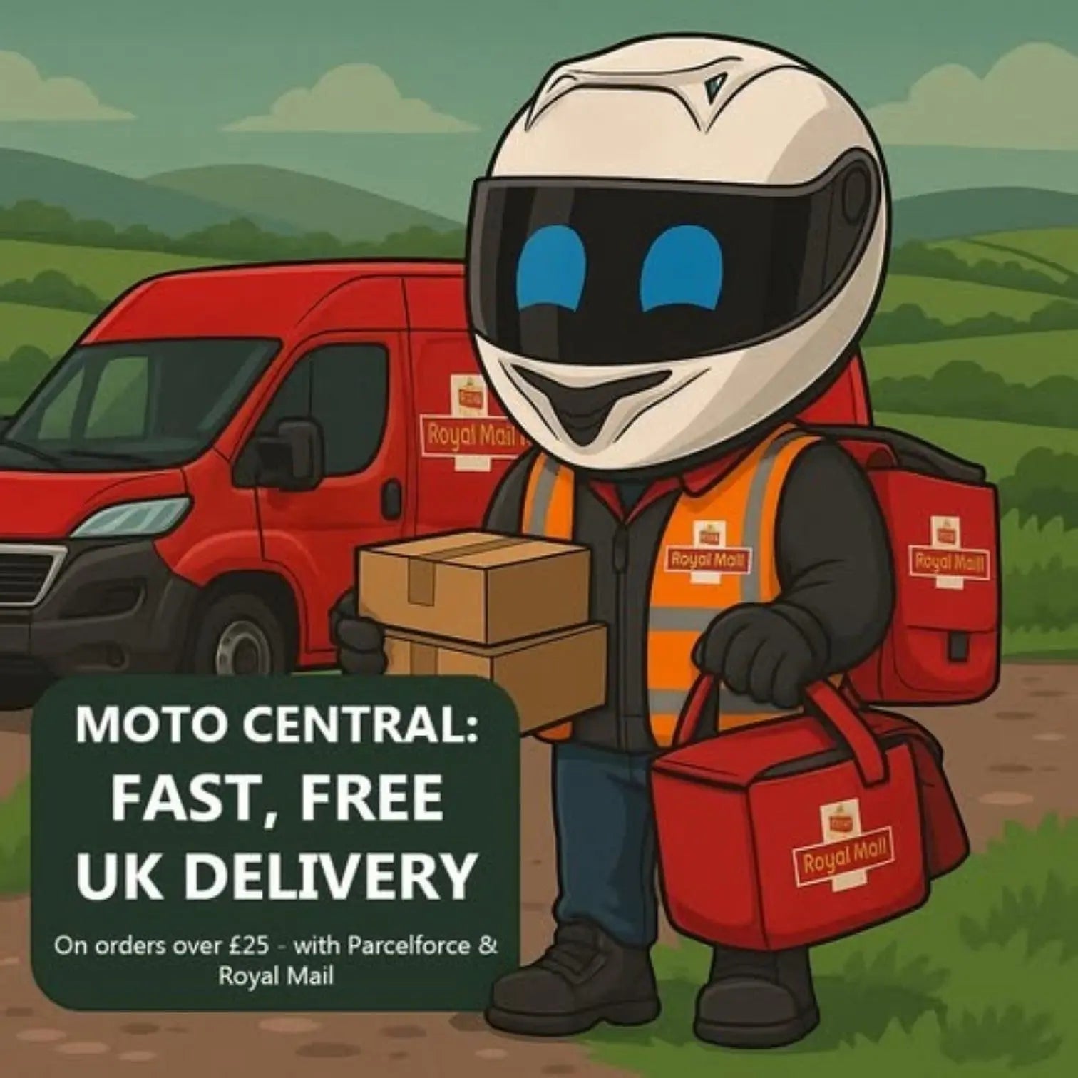 Fast-Free-Reliable-UK-Delivery-on-Orders-Over-25-Shop-Motorcycle-Gear-the-Hassle-Free-Way-at-Moto-Central - FREE UK Shipping, FREE 365 Day Returns | Moto Central