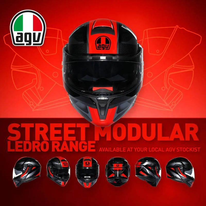 AGV Streetmodular Helmet - Lightweight Flip-Up Design Built for Real-World Riding - FREE UK Shipping, FREE 365 Day Returns | Moto Central