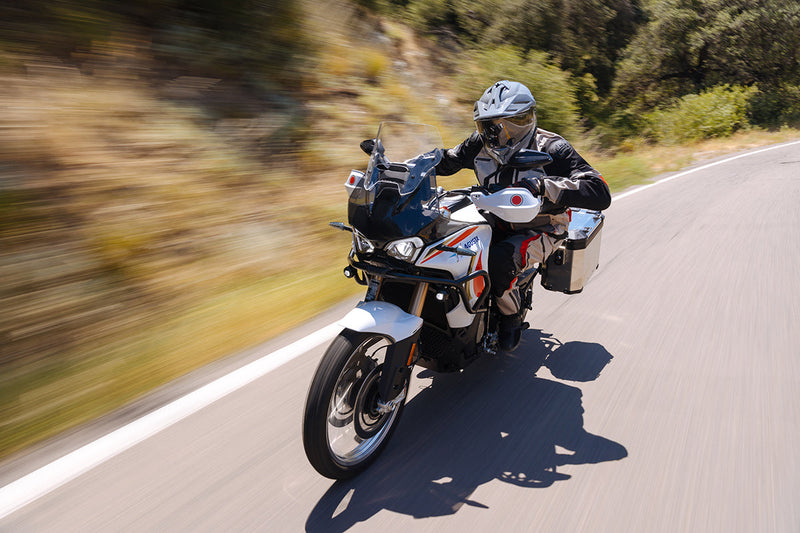 HJC RPHA 60 adventure helmet lifestyle image with rider