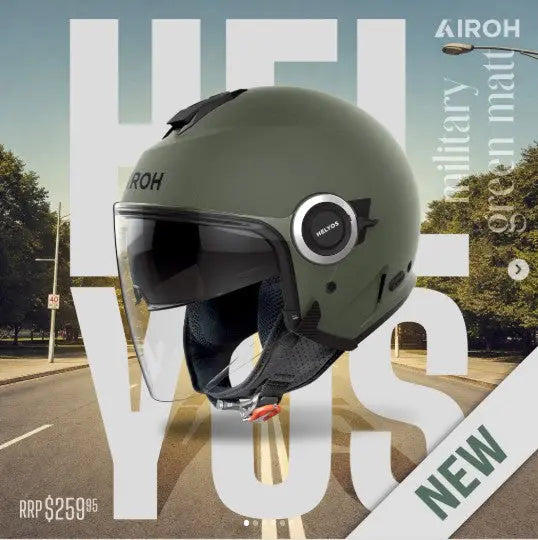 Airoh Helyos Helmet - Lightweight Urban Comfort with Everyday Simplicity - FREE UK Shipping, FREE 365 Day Returns | Moto Central