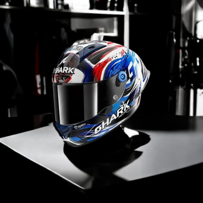 Unleash Racing Precision: Shark Aeron-GP FIM Racing Zarco Helmet – Now at MotoCentral!