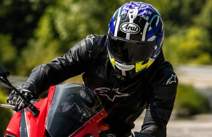 Arai RX-7V Evo Spectre Cyan & Spectre Violet | Two Striking New Colours for 2026 - FREE UK Shipping, FREE 365 Day Returns | Moto Central
