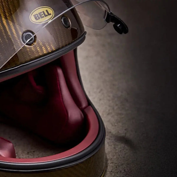 bell bullitt carbon transcend helmet GT RSD Temple Gloss Black/Silver / Small new Bullitt GT Carbon Bell Bullitt Carbon Motorcycle Helmet