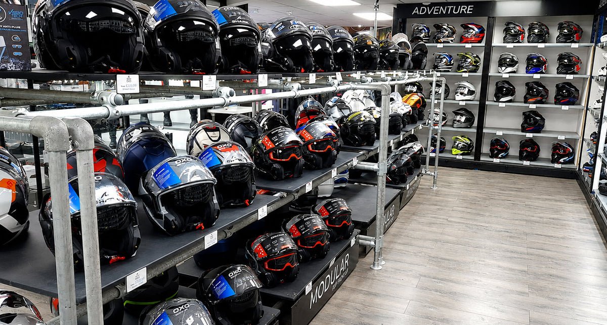 Moto Central motorcycle clothing and helmet showroom for riders from Oldbury