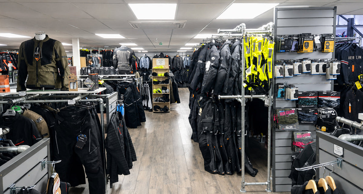 Moto Central motorcycle clothing and helmet showroom for riders from Cotgrave