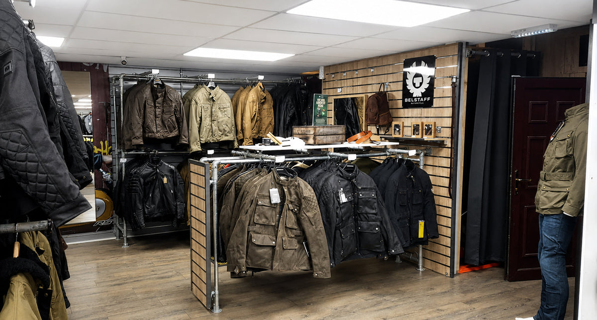 Moto Central motorcycle clothing and helmet showroom for riders from Heanor