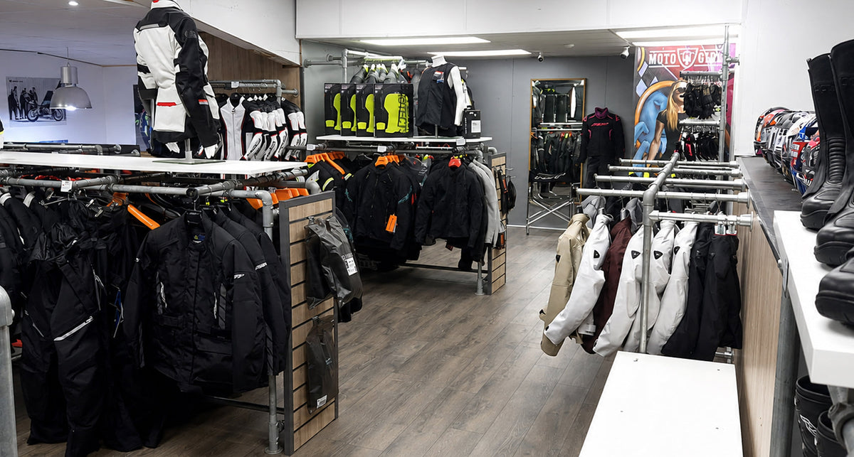 Moto Central motorcycle clothing and helmet showroom for Nantwich riders