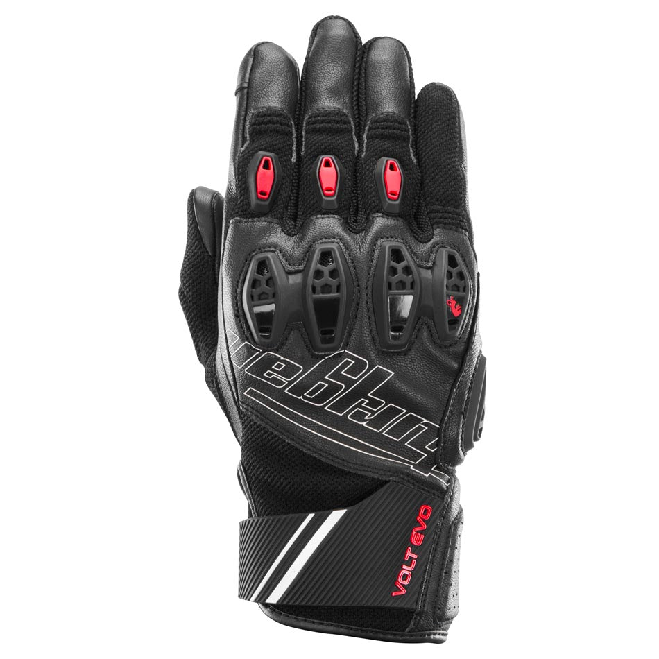 Furygan Volt Evo Leather & Textile Gloves Black / Red