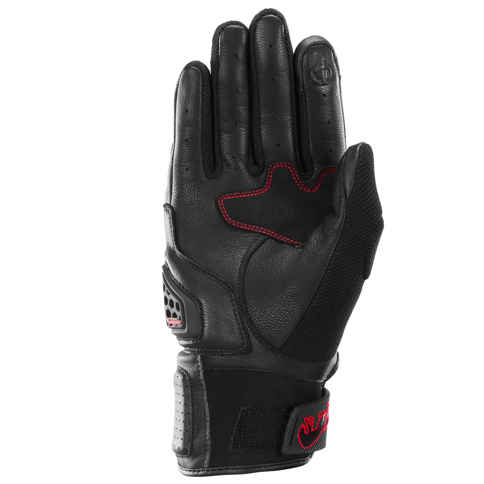 Furygan Volt Evo Leather & Textile Gloves Black / Red