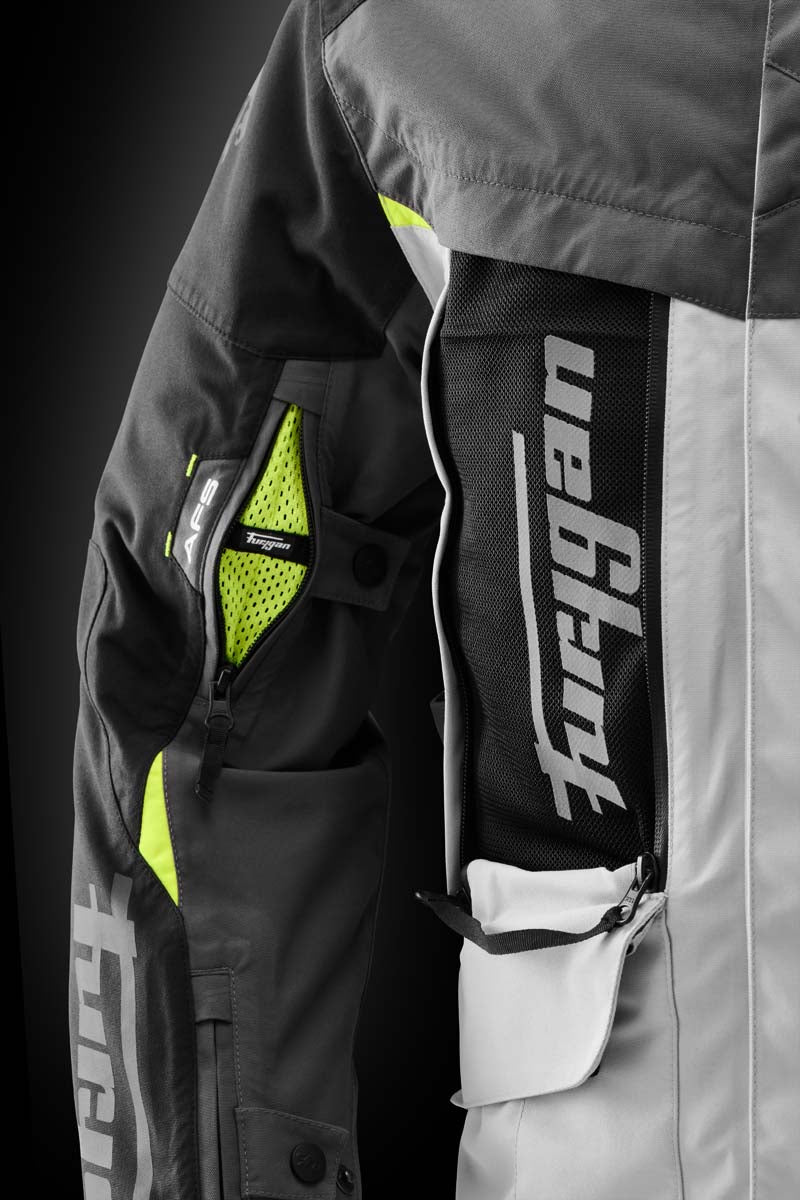 Furygan Challenger Textile Jacket Grey / White / Fluo Yellow