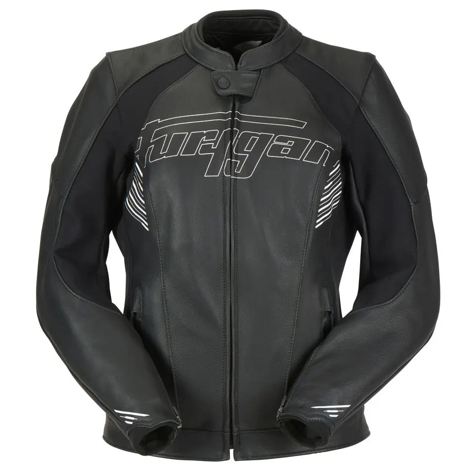 Furygan Alba Ladies Leather Jacket Black / White FREE UK Delivery, FREE 365 Day Returns | Moto Central
