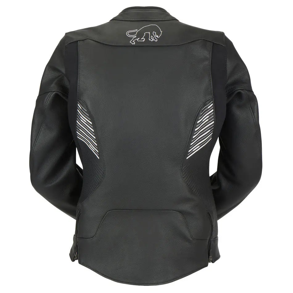 Furygan Alba Ladies Leather Jacket Black / White FREE UK Delivery, FREE 365 Day Returns | Moto Central