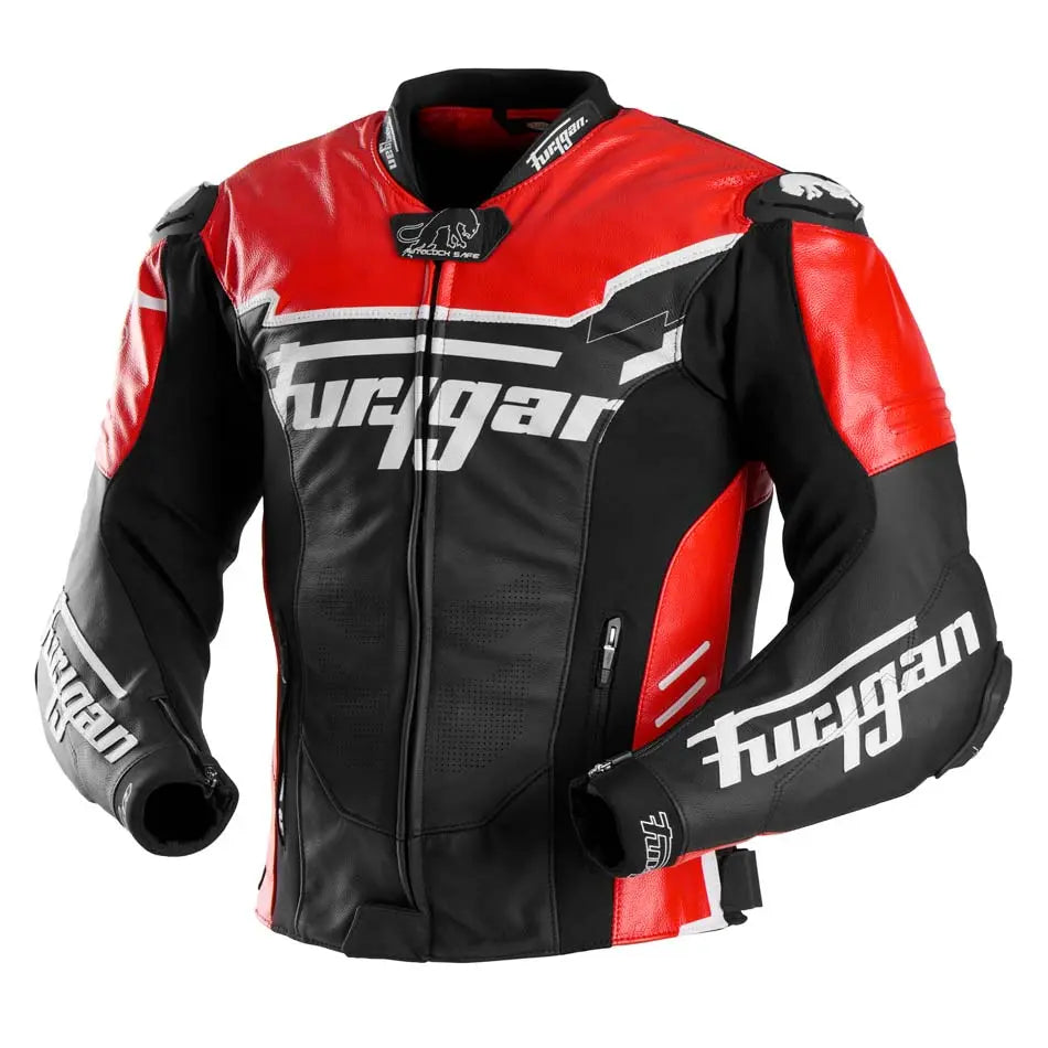 Furygan Sirius Leather Jacket Black / Red / White FREE UK Delivery, FREE 365 Day Returns | Moto Central