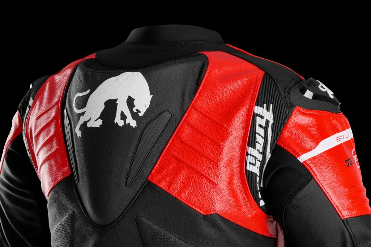 Furygan Sirius Leather Jacket Black / Red / White FREE UK Delivery, FREE 365 Day Returns | Moto Central