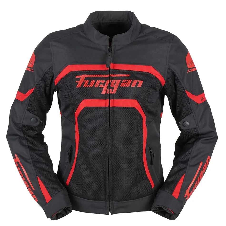 Furygan Mystic Evo Vented Ladies Textile Jacket Black / Red FREE UK Delivery, FREE 365 Day Returns | Moto Central