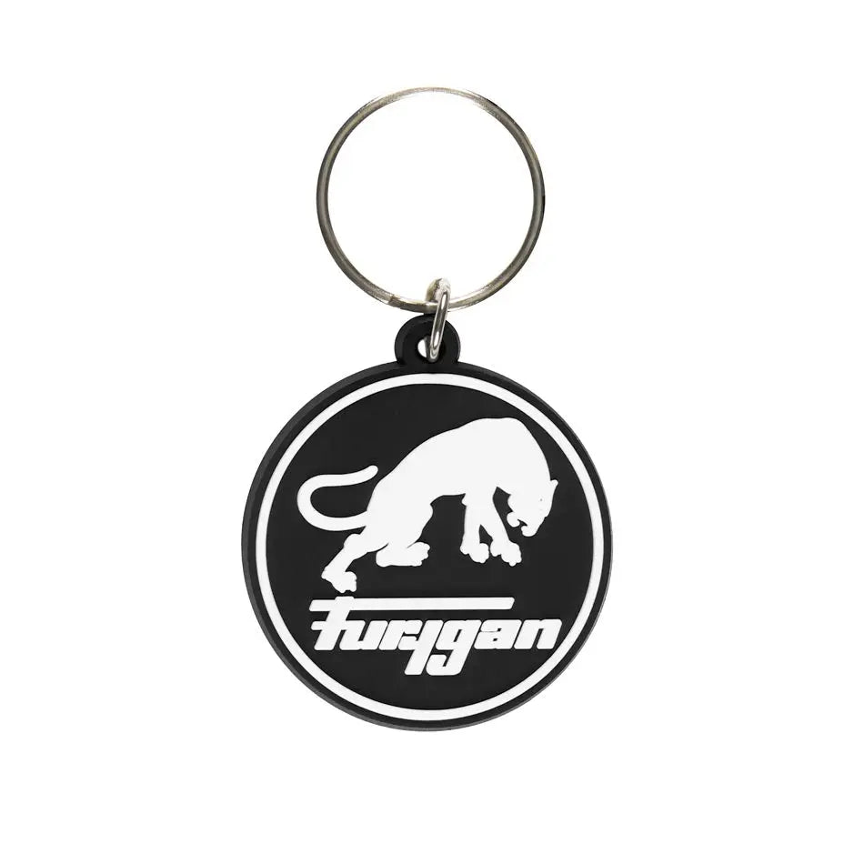 Furygan Round Key Ring Black / White FREE UK Delivery, FREE 365 Day Returns | Moto Central