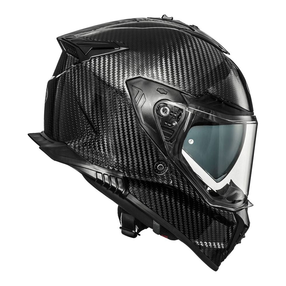 Premier Streetfighter Carbon Full Face Helmet Gloss Black - FREE UK Shipping, FREE 365 Day Returns | Moto Central
