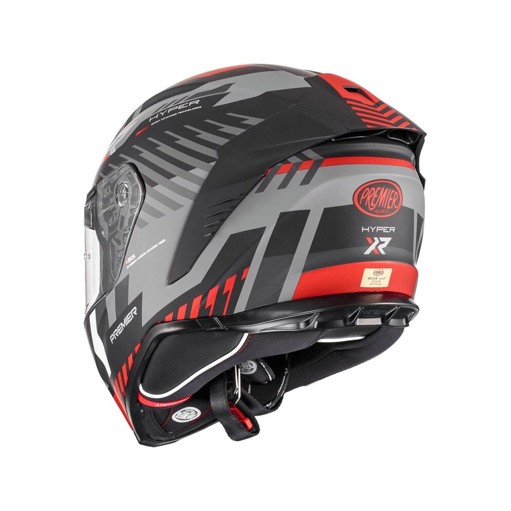 Premier Hyper XR 92 Full Face Helmet Matt Black / Grey / Red - FREE UK Shipping, FREE 365 Day Returns | Moto Central