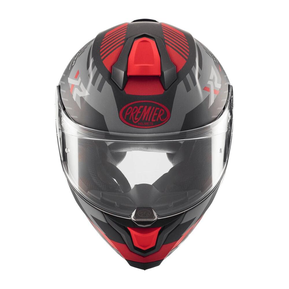 Premier Hyper XR 92 Full Face Helmet Matt Black / Grey / Red - FREE UK Shipping, FREE 365 Day Returns | Moto Central