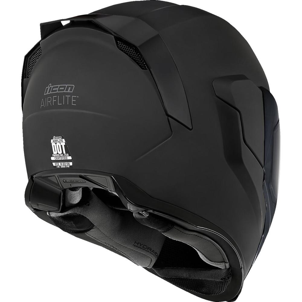 Icon Airflite Dark Full Face Helmet Rubatone Black FREE UK Delivery