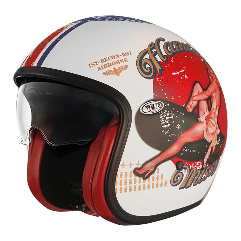 Premier Vintage Pin Up Matt Red / White