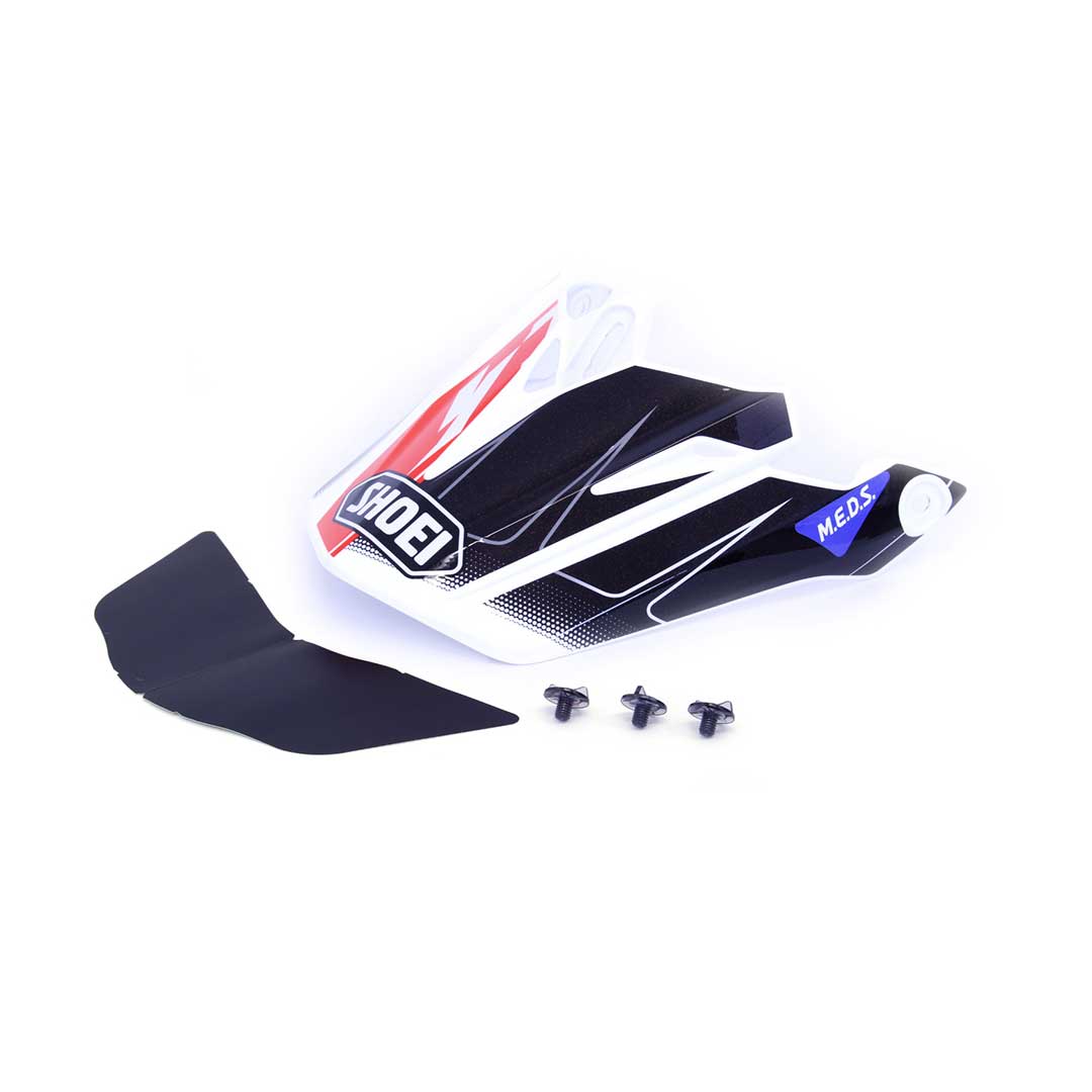 Shoei Peak For VFX WR Zinger TC-1 White / Black / Red Helmet FREE UK Delivery, FREE 365 Day Returns | Moto Central