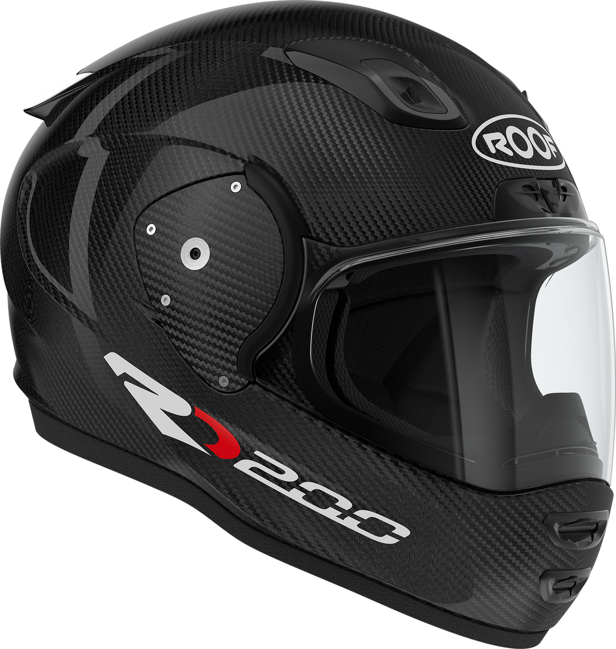 Roof RO200 Carbon Glossy Black three-quarter view
