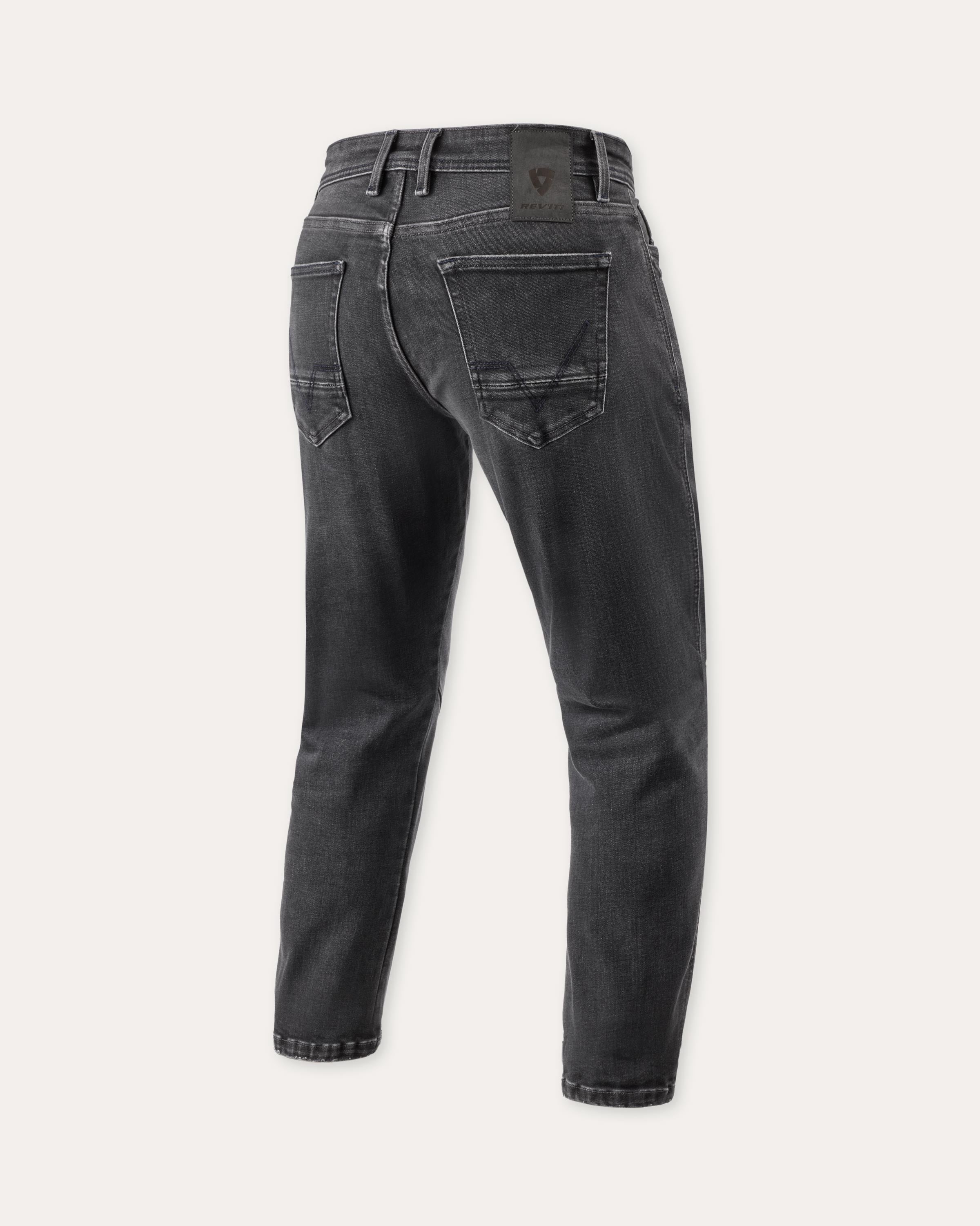 Revit Detroit 3 Tapered Jeans Dark Black Stone - FREE UK Delivery, FREE 365 Day Returns | Moto Central