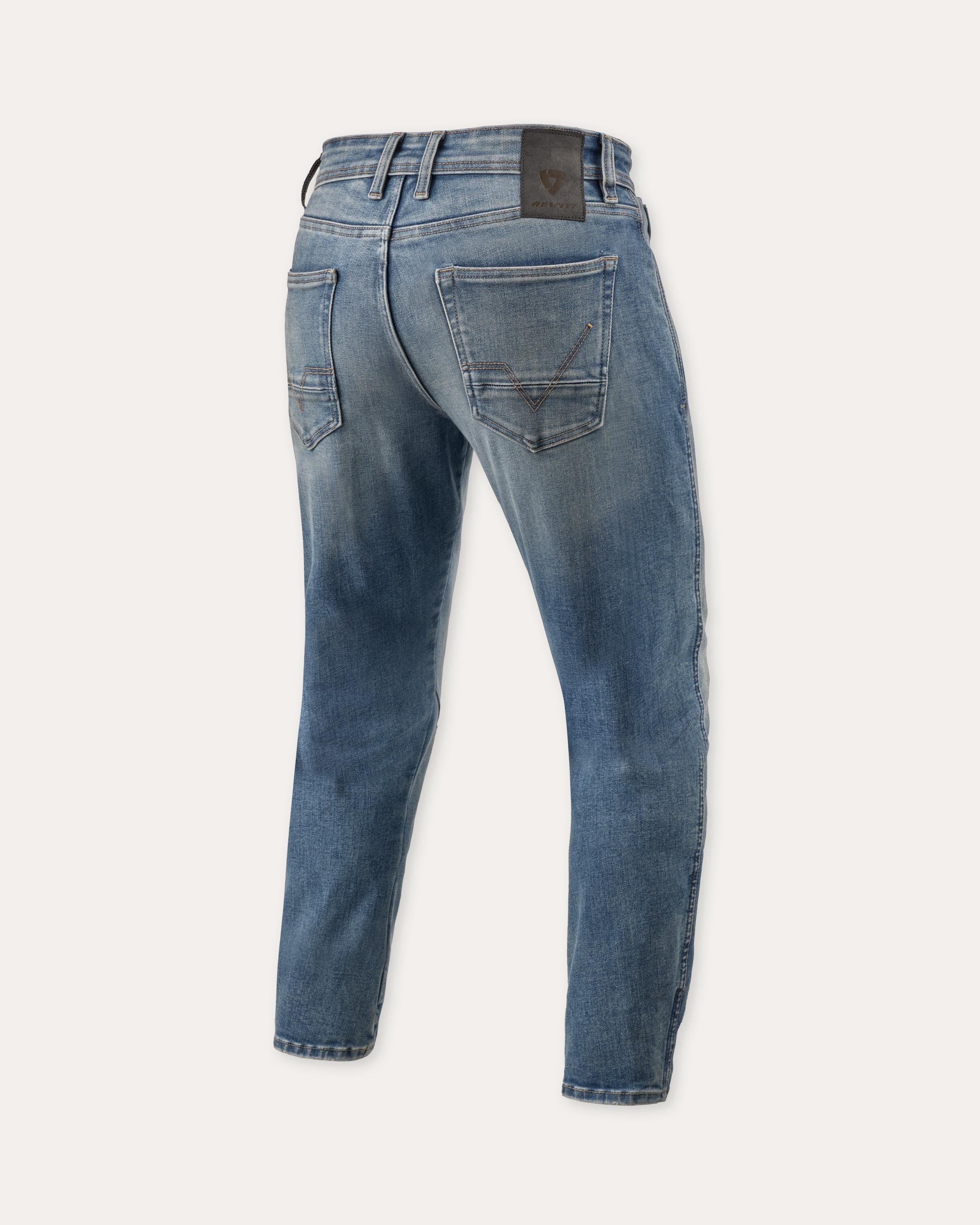Revit Detroit 3 Tapered Jeans Medium Blue Vintage - FREE UK Delivery, FREE 365 Day Returns | Moto Central