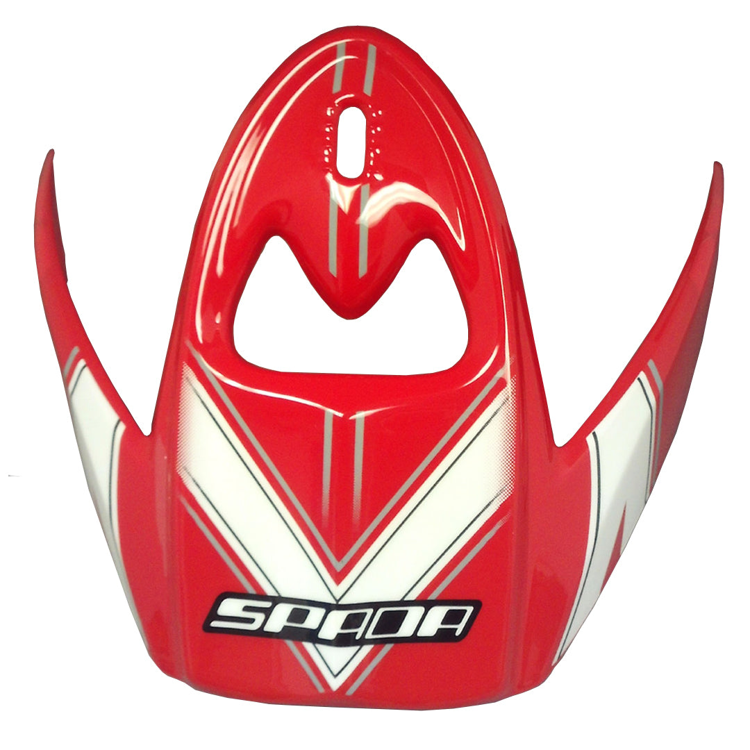 Spada Edge Peak Red / White FREE UK Delivery, FREE 365 Day Returns | Moto Central