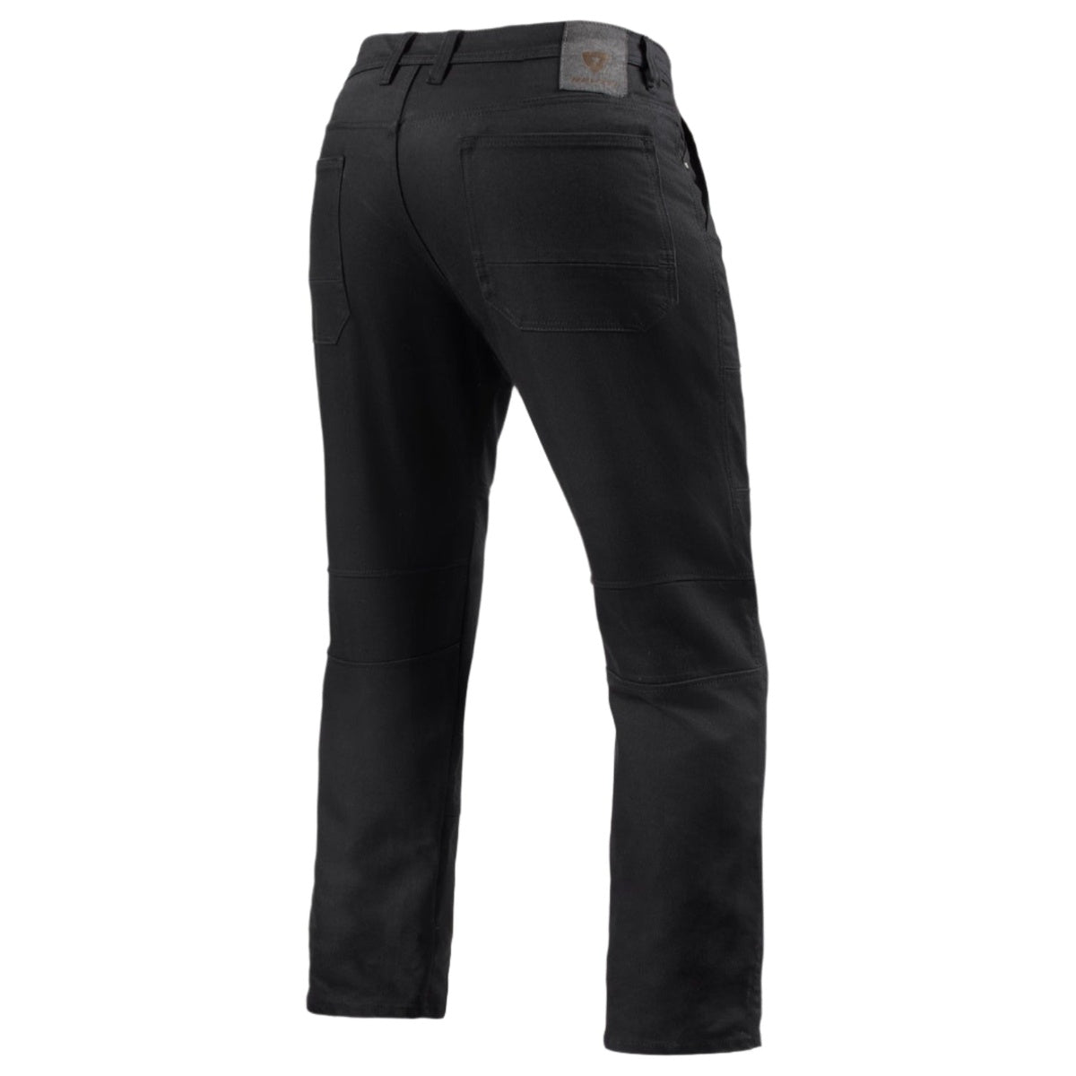 Revit Worker Davis 2 Regular Fit Jeans Black motorcycle trousers, rear view