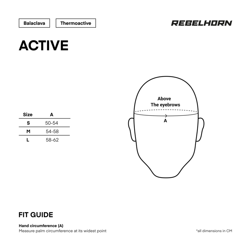 Rebelhorn Active Thermoactive Balaclava Black FREE UK Delivery, FREE 365 Day Returns | Moto Central