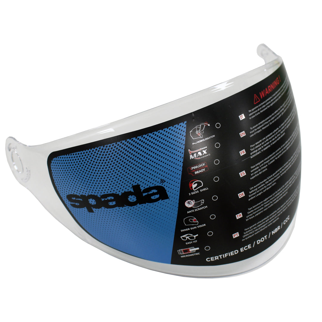 Spada Hellion Long Visor Clear FREE UK Delivery, FREE 365 Day Returns | Moto Central
