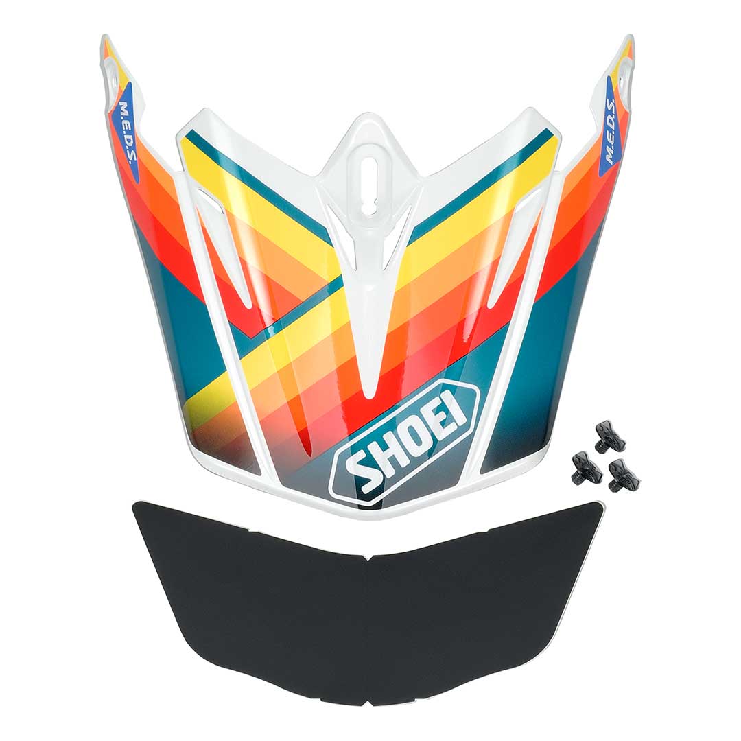 Shoei Peak For VFX WR Pinnacle TC-8 Orange / White Helmet FREE UK Delivery, FREE 365 Day Returns | Moto Central
