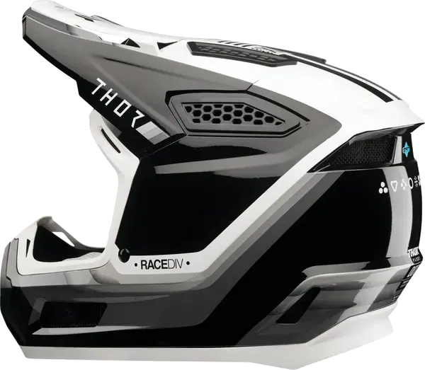 Thor Fleet Defy Black / White - FREE UK Shipping, FREE 365 Day Returns | Moto Central