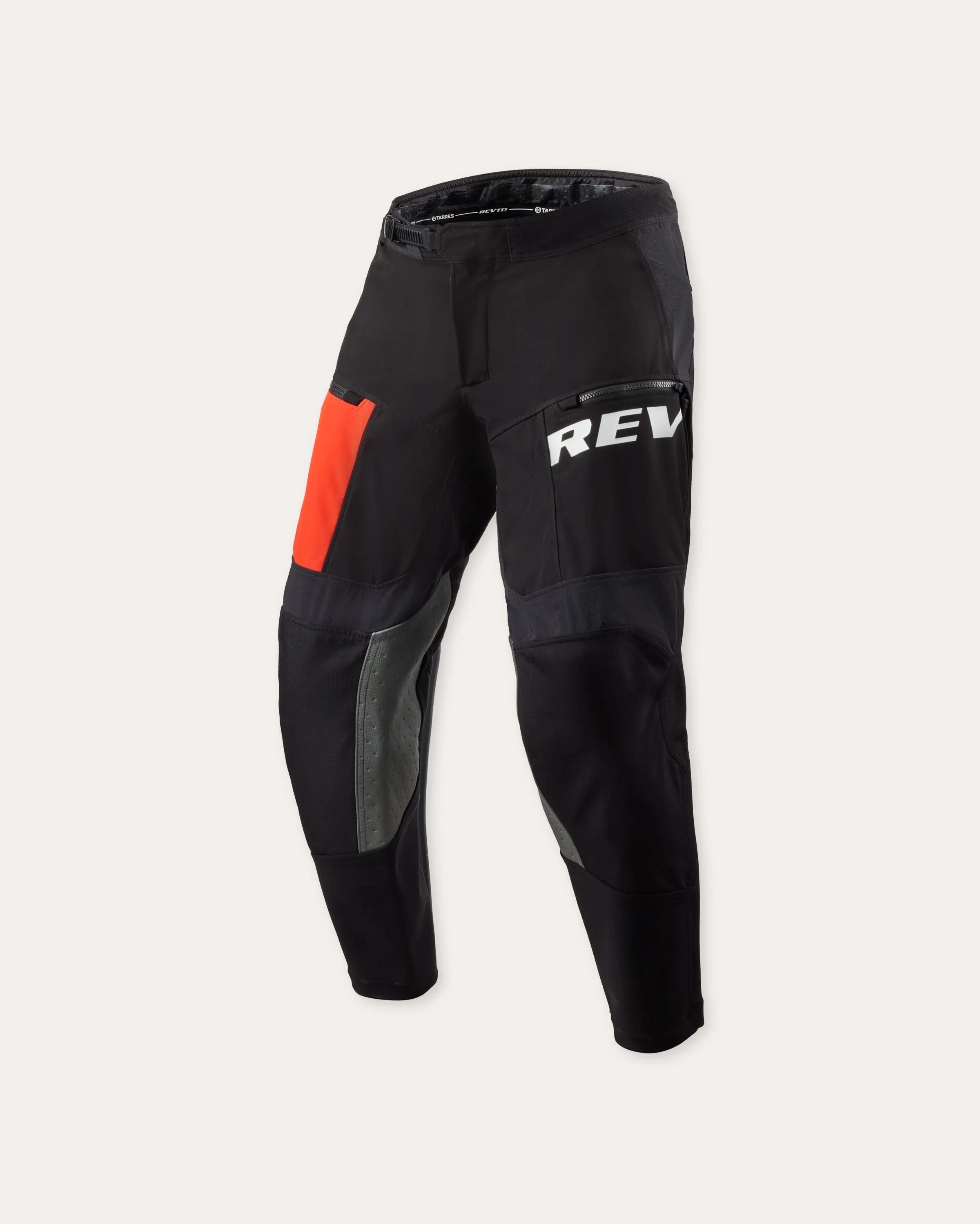 Revit Lejano Textile Trouser Black / Red FREE UK Delivery, FREE 365 Day Returns | Moto Central
