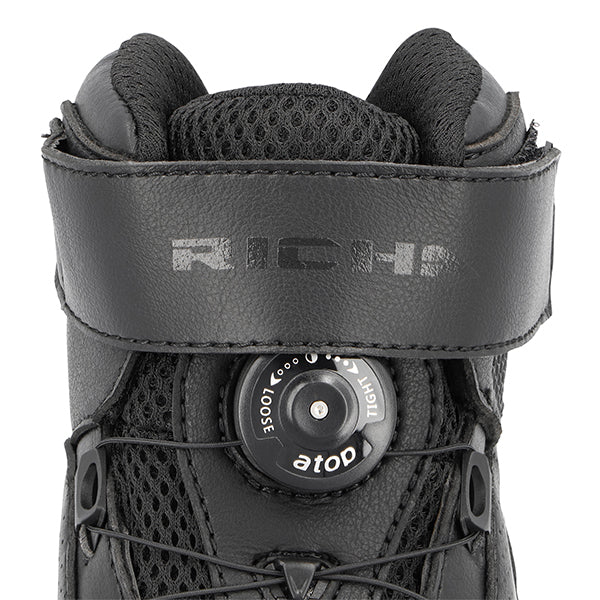 Richa Escape X Boots Black - tongue and fastening detail