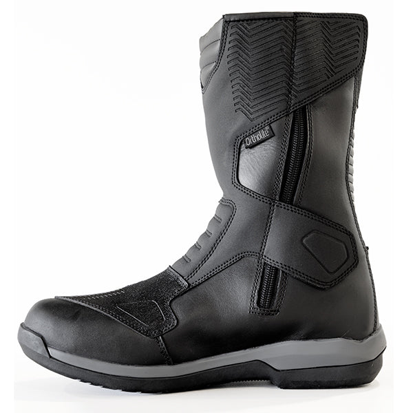 Richa Oberon Waterproof Boots Black single boot side view on a white background