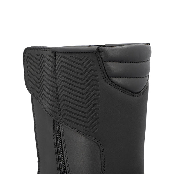 Richa Oberon Waterproof Boots Black rear panel detail on a white background