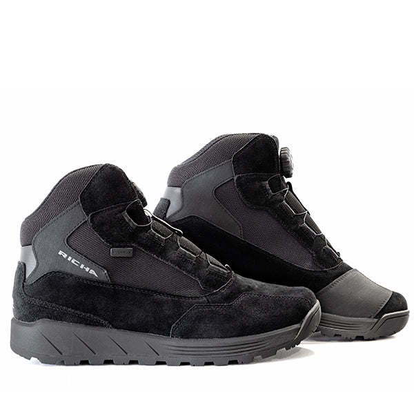 Richa Saturnus Waterproof Shoes Black FREE UK Delivery, FREE 365 Day Returns | Moto Central