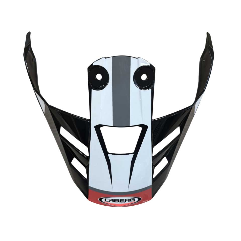 Caberg Tanami Scram Peak & Screws Black / Red / White - FREE UK Delivery, FREE 365 Day Returns | Moto Central
