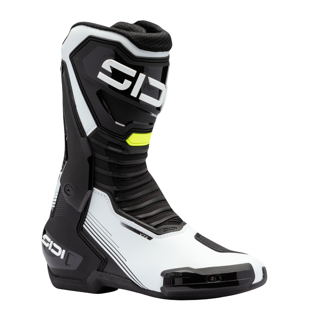 Sidi VYX CE Boots White / Black / Fluo Yellow FREE UK Delivery, FREE 365 Day Returns | Moto Central