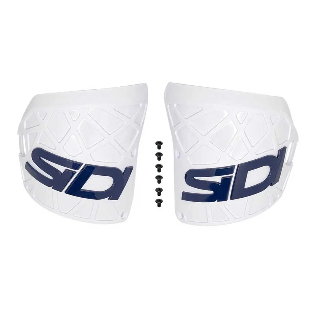 Sidi Crossair X Shin Plate White / White / Navy - Pair FREE UK Delivery, FREE 365 Day Returns | Moto Central