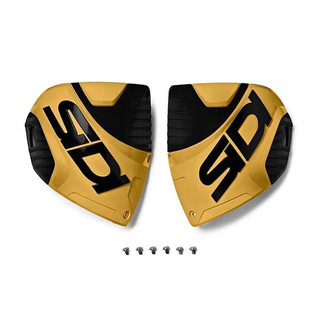 Sidi Crossfire 3 Shin Plate Gold / Black / Black - Pair FREE UK Delivery, FREE 365 Day Returns | Moto Central